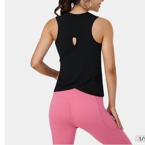 HALARA Cut Out Tank Black NWT XL